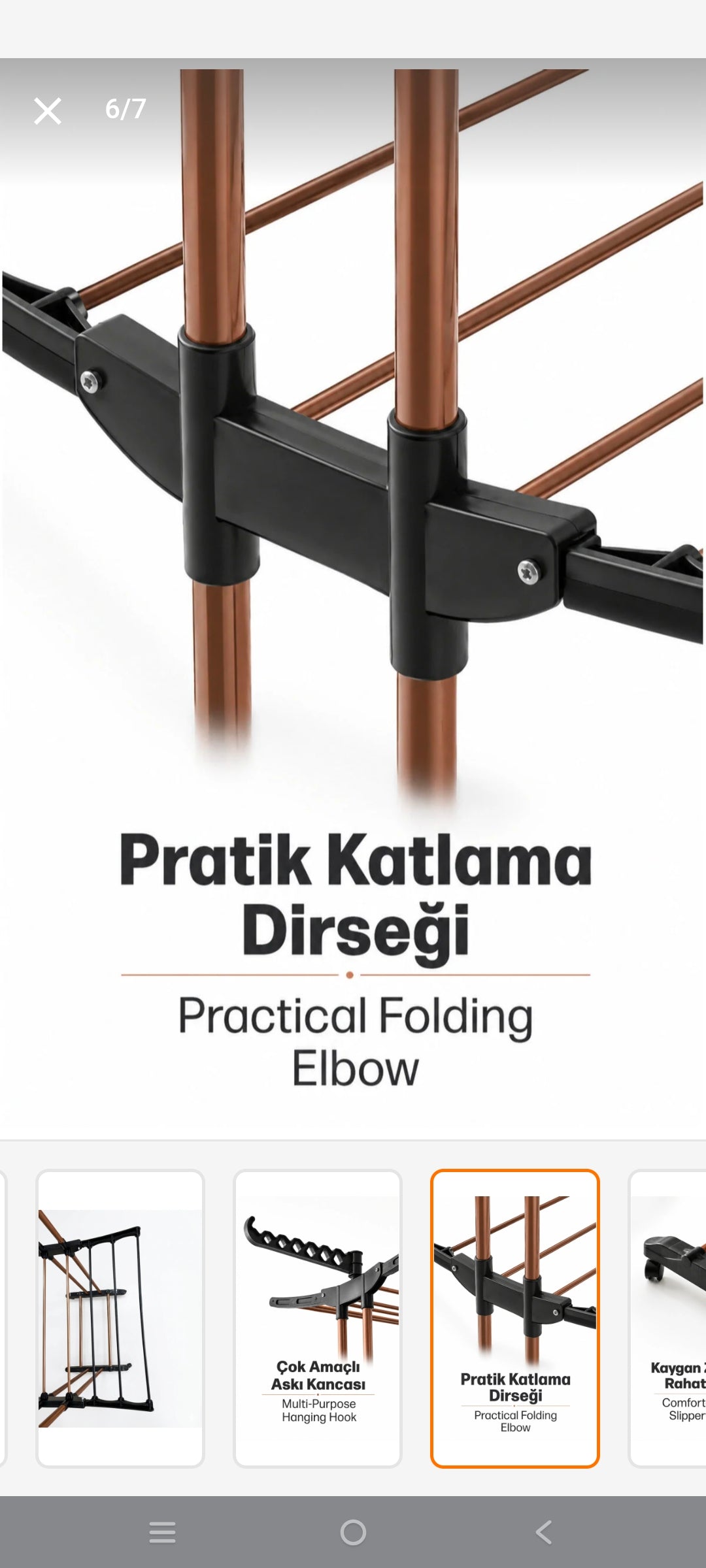 Armored Home Product AR-401 DEMONTE 3 Katlı Dikey Kurutmalık